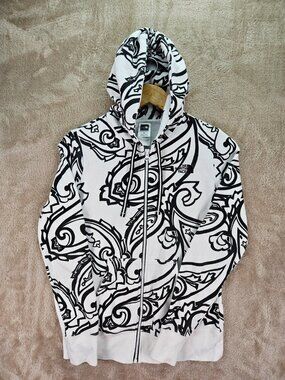 The North Face Full-zip Hoodie Sweatshirt All-over Paisley Women's Size S